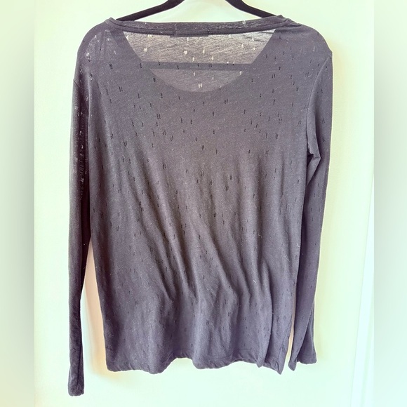 Alexander Wang Gray Vintage Tshirt with Scoop Neckline - Picture 2 of 5